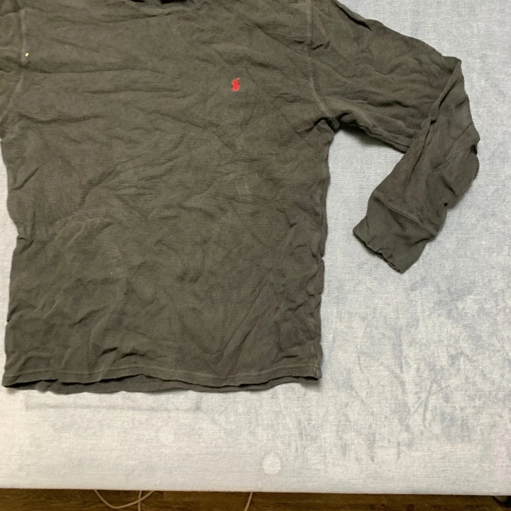 Polo Ralph Lauren Shirt Mens Large Black Thermal Waffle Knitted Sleepwear